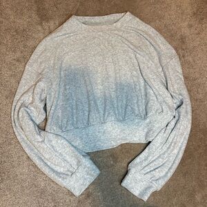 Gilly Hicks Light Gray Cropped Sweatshirt